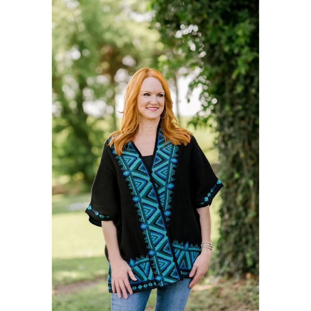 NWT The Pioneer Woman Open Front Ruana Cardigan Sweater Size L/XL